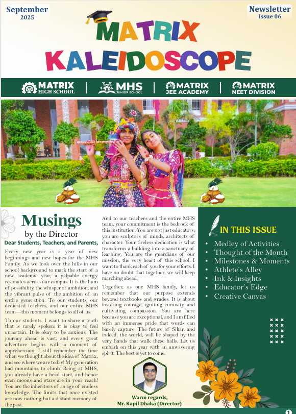 Cover of MHS Newsletters —September-2025